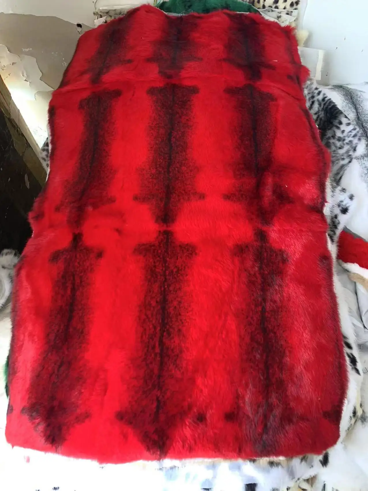 Natural genuine full pelt rabbit Fur Blanket leather Soft plate Mattress Clothing fabric Plates material customize any size