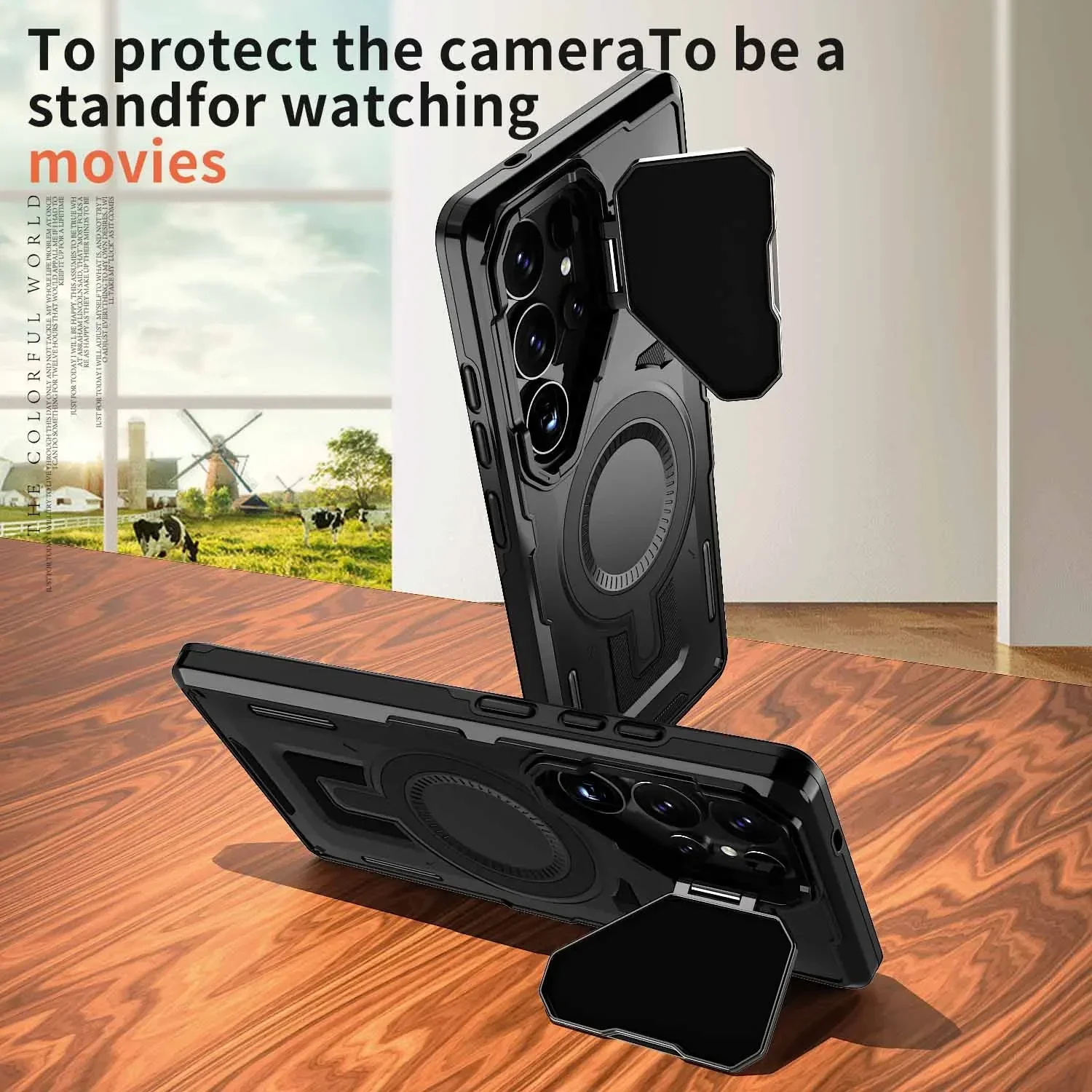 Magnetic Ring Stand Phone Case with 360-Degree Rotation and Enhanced Grip