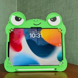 Cute 3D Cartoon Frog Soft Silicone Shockproof Kids Tablet Protective Cover