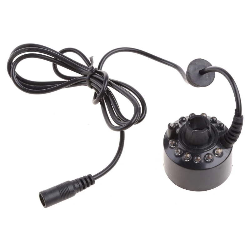 Ultrasonic Mist Maker Atomizer Air Humidifier Fogger Water Fountain Pond 12 LED