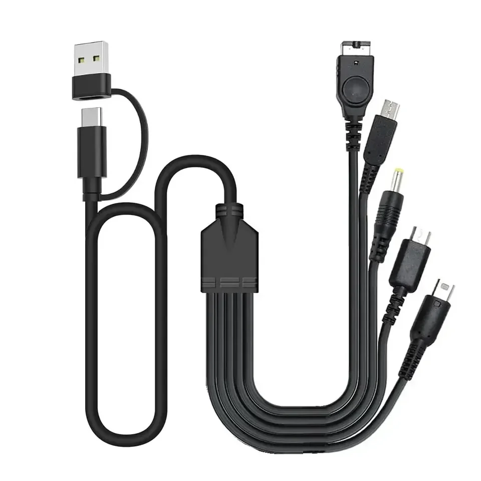 5 in 1 USB Type C Charging Cable for Gaming Consoles