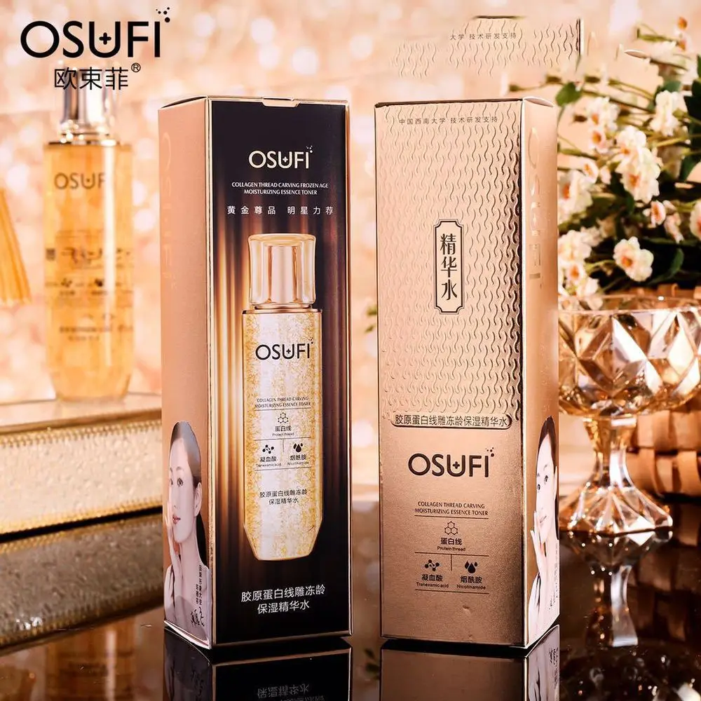 OSUFI Collagen Line Sculpting Essence Face Toner Anti-aging Serum Moisturizing Oil Control Shrink Pores Anti-wrinkle Skin Care