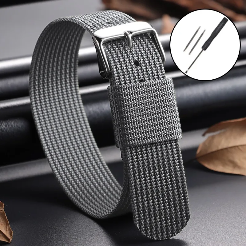 Braided Nylon Strap - Men's Army Sports Breathable Watch Band Wristbelt