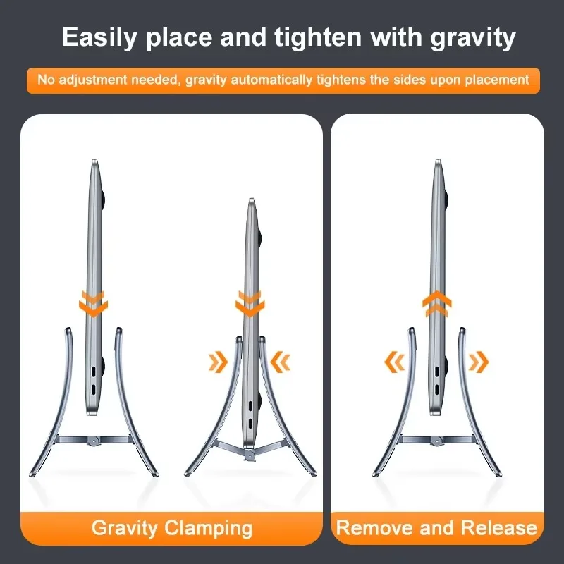 Eary Vertical Laptop Stand Holder for MacBook Air Pro Surface/Tablet/HP/Dell Gravity Notebook Stand ABS Support Up to 17.3 inch