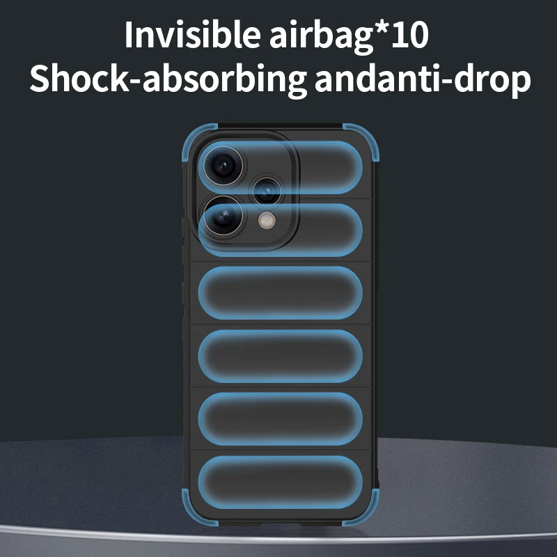 Anti-Shock Heavy Duty Silicone Back Case - Rugged Armor Rubber Design
