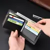 Men's Wallet Business Casual Credit Card Holder Zipper Short Coin Wallet 6
