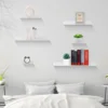 Floating Bathroom Shelves Without Drilling Storage Wall Rack Home Organizer Ledge Hardwares Cabinet Kitchen Toilet Accessories 5