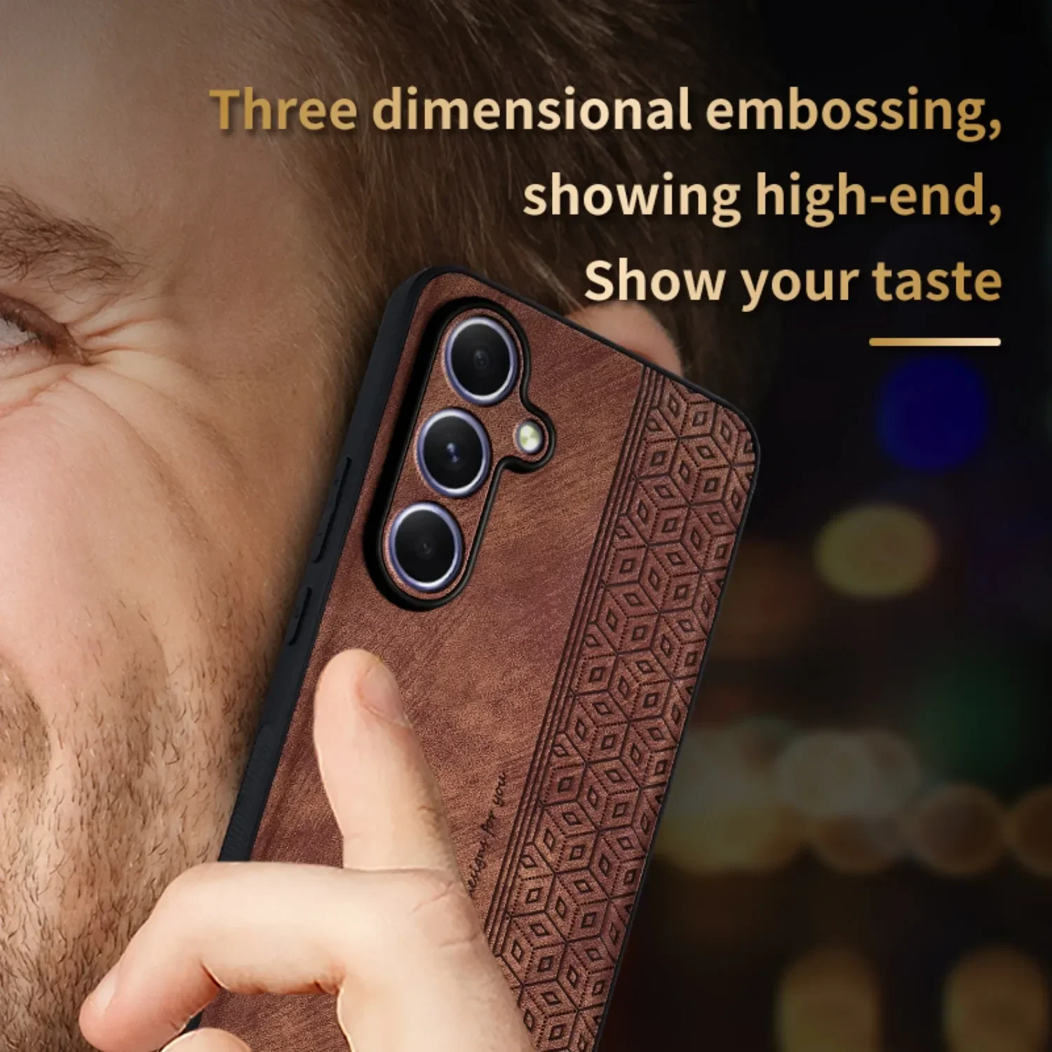 Leather Shockproof Phone Case - Silicone Protective Cover