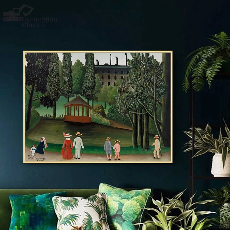 1 quadro su tela senza cornice, dipinto su tela con opere d'arte famose di Rousseau e Munch, poster e stampe, dipinto su tela Il Sogno, per soggiorno e decorazioni per la casa - immagine 5