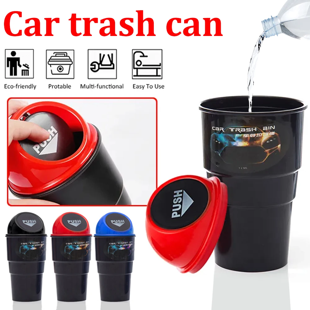 

Vehicle Garbage Can Portable Large Capacity Universal Ergonomic Design High Quality Material Interior Decoration Car Trash Bin