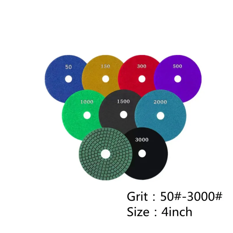 

Spot Goods 4Inch 50#-3000# Diamond Hand Polishing Pad For Floor Granite Polishing