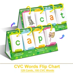 Children's Phonics Flashcards & Sight Words Learning Tool for Speech Development and Special Education (CVC Words)
