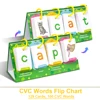 Kids CVC Words Flashcards Phonics Flip Chart Word Builder Sight Words Activity Learning Tool Speech Therapy Special Education 1