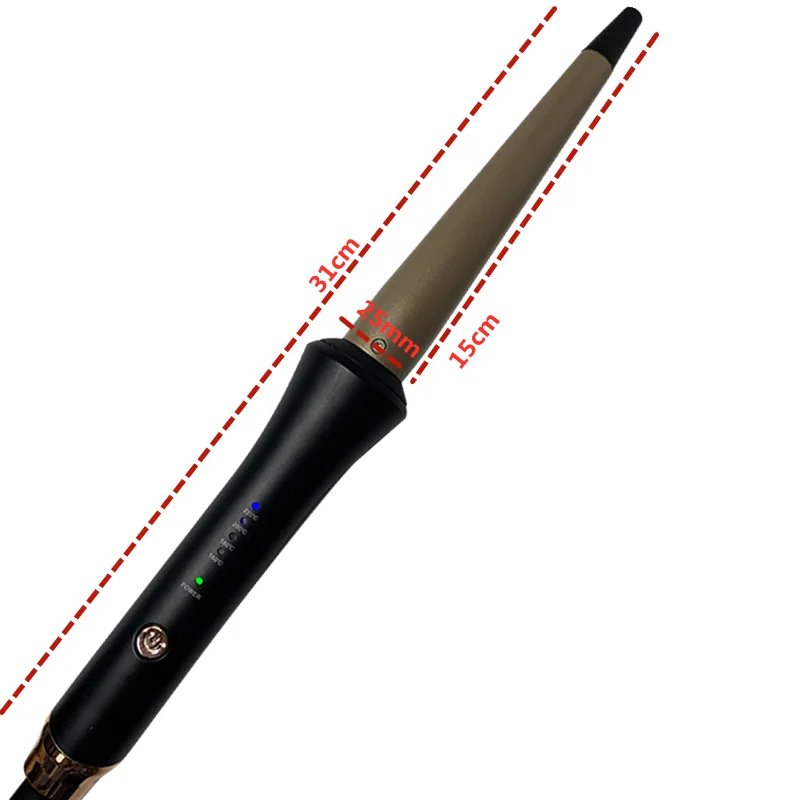 For barber shop curlers conical curling iron single tube ceramic glaze pear flower cone electric hair curly hair : 110-240-v