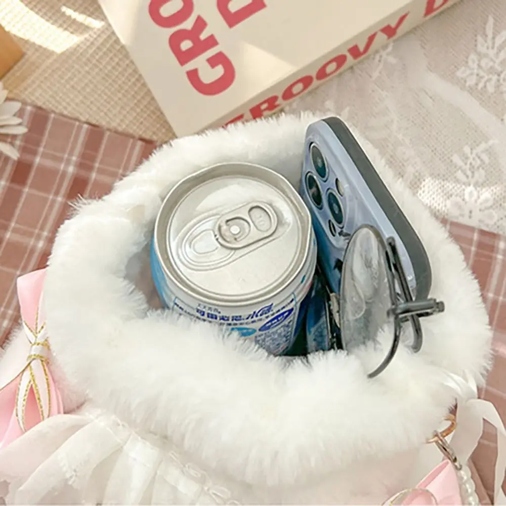 Cute Bunny  Bag Sweet Long-eared Rabbit Shoulder Bag Pearl Chain Lolita Crossbody Bags High Quality Girls Purse Nice Gift