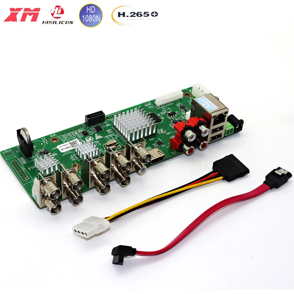 8-канальный модуль платы видеорегистратора Hi3520D Xmeye 1080N 8CH H.265 + гибридный 6 в 1 для 2MP