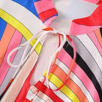 Elegant Loose Robe Dresses Autumn Women Colorful Striped Printing Fashion Batwing Sleeve Party Vacation Casual Vestidos - Image 5