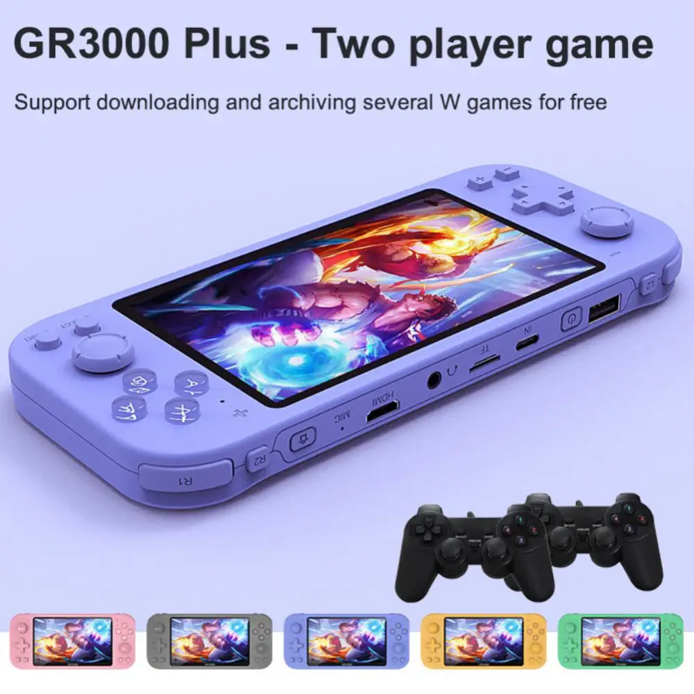 

Classic Portable Handheld Arcade Console NEW GR3000 5.13 Inch Screen GBA Doubles For PSP 10000+ Game For Child's Christmas Gifts