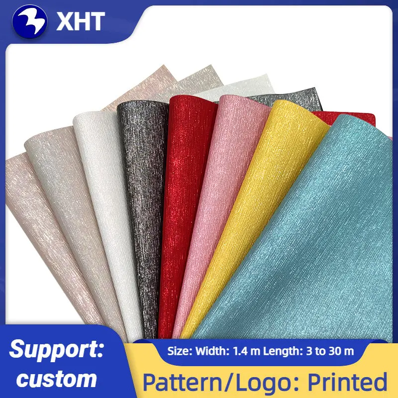 

30*135CM Plain Design Embossing Metallic Laser Mirror Reflective PU Faux Leather Fabric for Making Shoe/Bag/Decoration/Craft