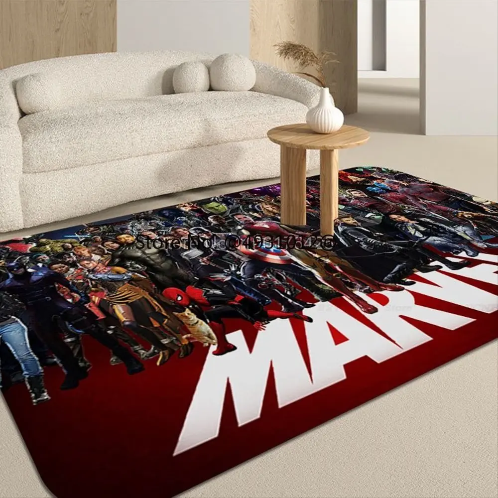 

2023 Disney Avengers 3D Printing Mavell Carpet Anti-slip Absorb Water Strip Cushion Bedroon Mat Toilet Rug Cartoon Kids Gift