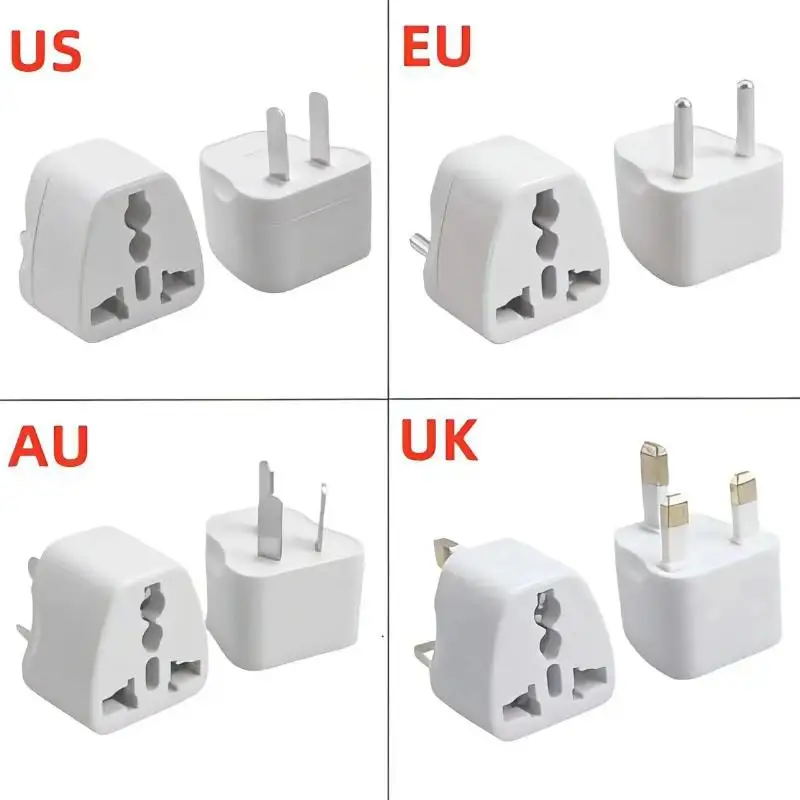 Universal Travel Plug Adapter | Compact Design for Global Use in US, EU, AU, and UK Sockets