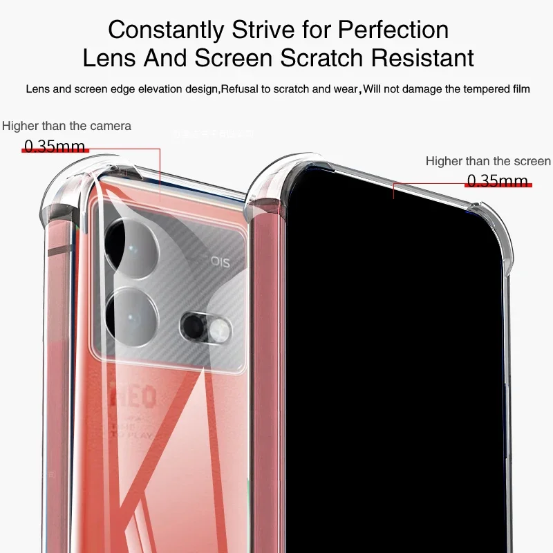 Airbag Shockproof Clear Silicone Phone Case - Thin, Anti-Knock Design