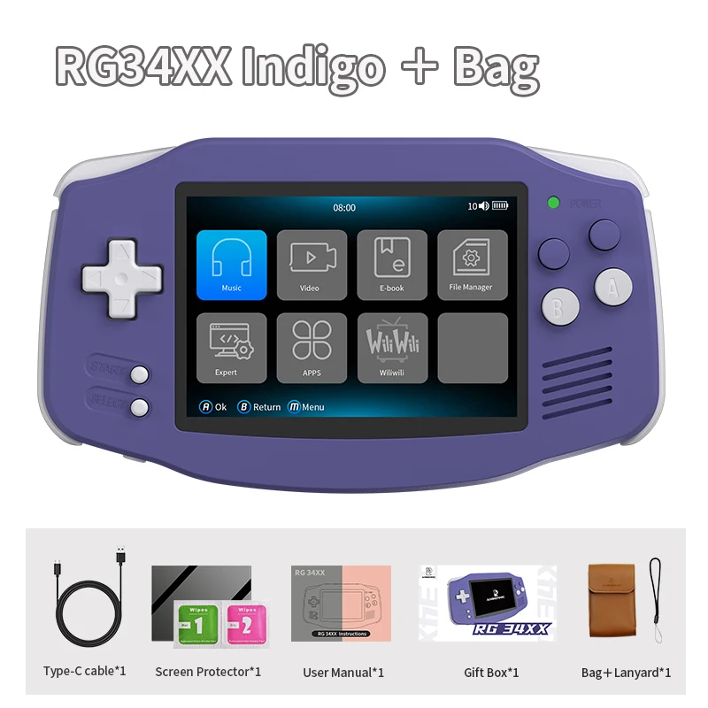 ANBERNIC RG 34XX Handheld Game Console 3.4” IPS 720*480