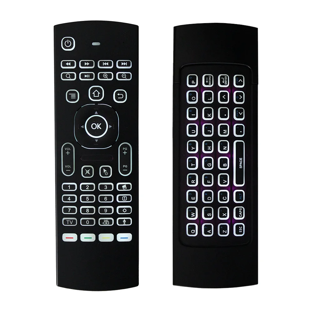 VoiceRemoteControlAirMouseMiniArabicEnglishKeyboardBacklitMX3