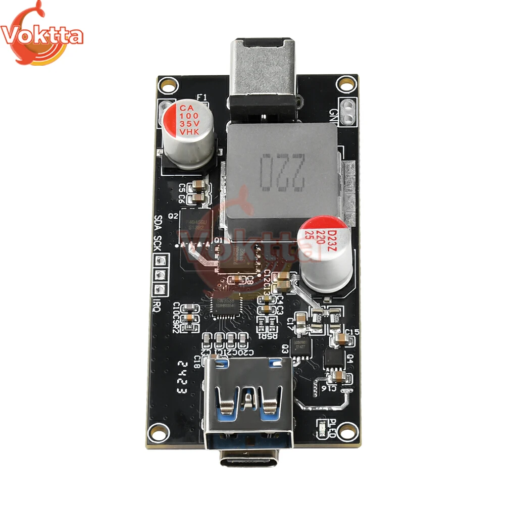 Youmile 2 Pcs 20V 5A USB-C PD2.0 PD3.0 à DC Module Leurre Charge Rapide Type -C Femelle Entrée Alimentation Trigger Module Avec 5A DC Alimentation Mâle Pigtail, Connecteur 8 Pcs