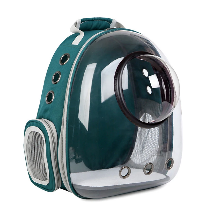 thumbnail image 1 of Mochila transportadora para gatos, portátil, transparente, con forma de cápsula espacial, con burbujas, para mascotas, bolsa de transporte para gatos, mochila transpirable para mascotas, 1 of 5