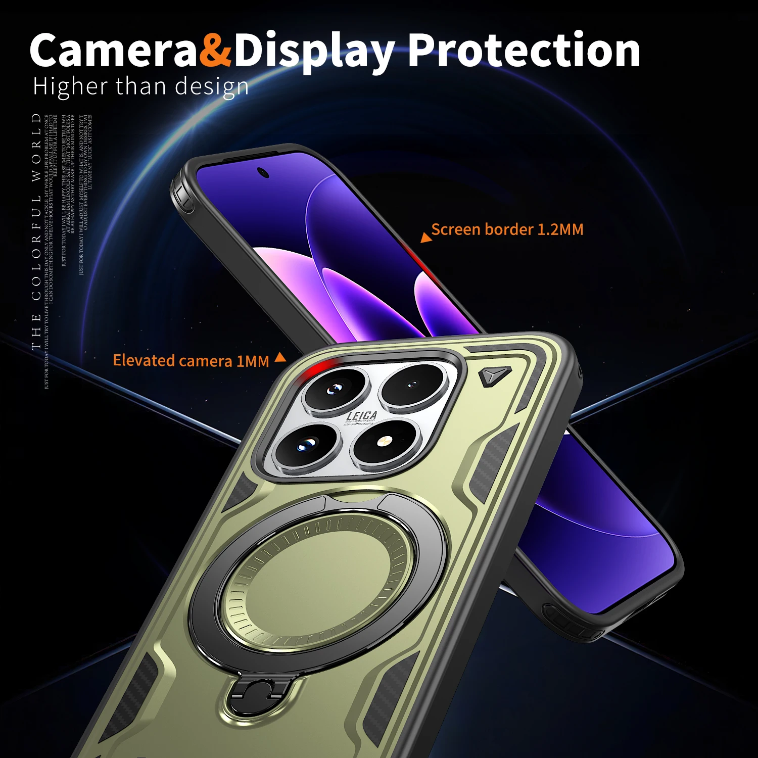 Premium Shockproof Rotating Magnetic Stand Phone Case with Armor Tough Protection