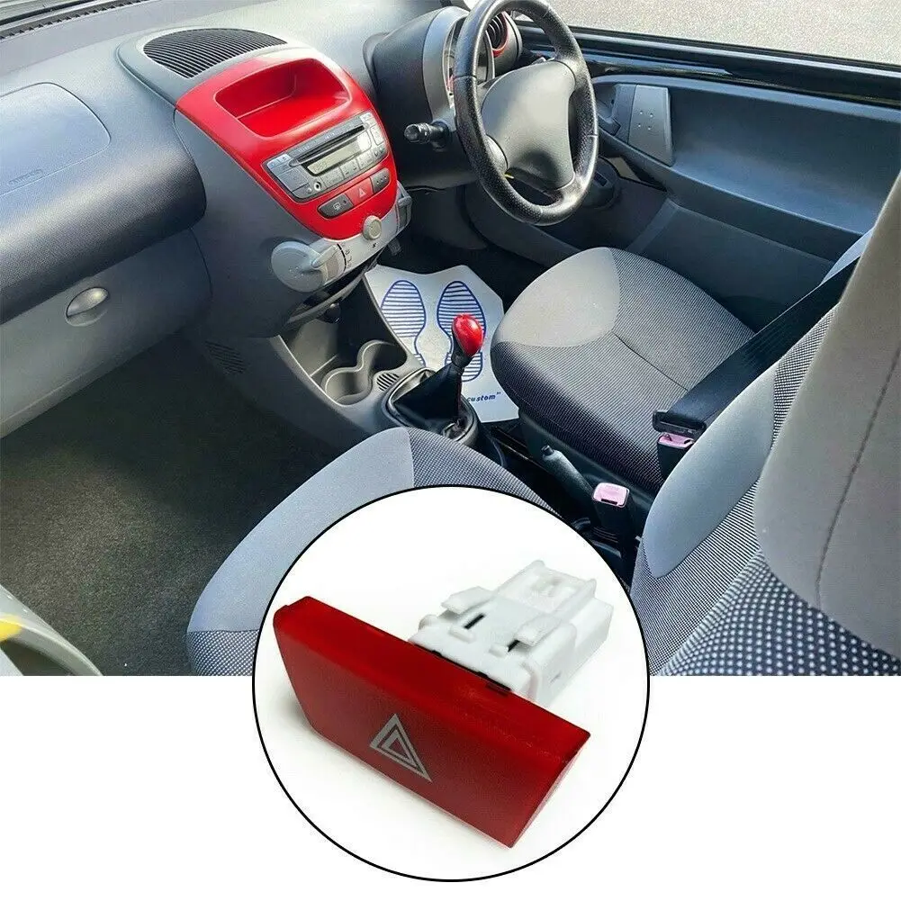 Warning Hazard Light Emergency Button Switch Citroen C1 Peugeot 107 Toyota Aygo 6490NG Warning Emergency Lamp Switch