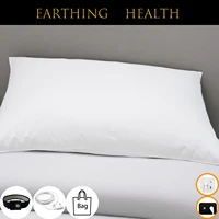 10% Silver Fiber Earthing Pillowcase Antibacterial EMF Protection Grounding Health Pillowslip Release Stress for Better Sleep 1