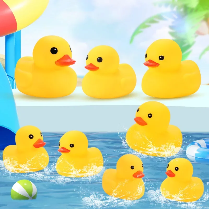 1/2Pcs Baby Bath Toys Swimming duck Bathing Cute Swimming Toy Toddler Pool Beach Classic Toy For Kids Water Playing for Gift 5