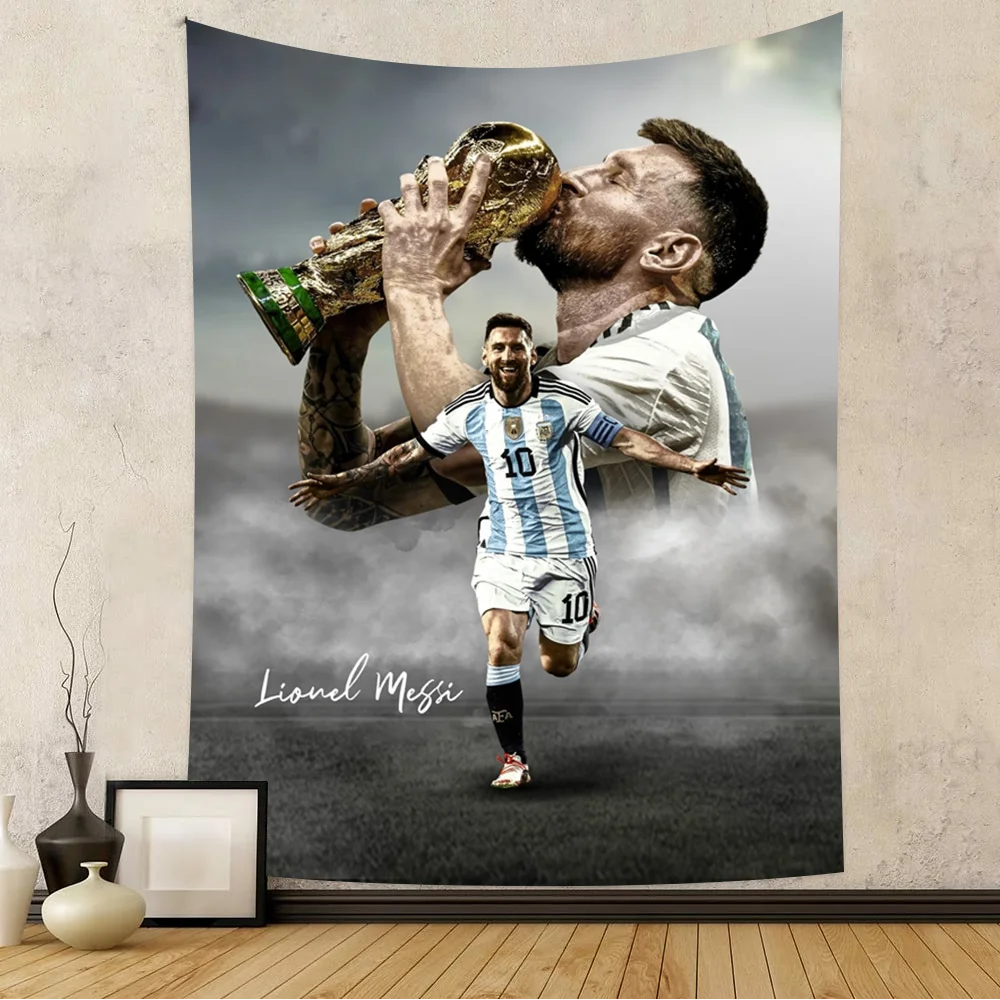 Fußballstar M-Messi Alles Gute zum Geburtstag Hintergrund Hintergrund Vinyl Frauen Geburtstag Party Kuchen Tischdekorationen Fotoshooting Banner – Detail 10