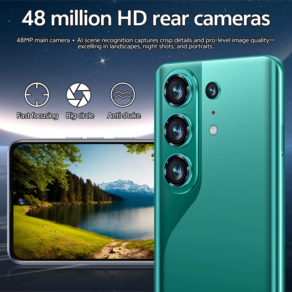 K-Touch C26 Ultra Mobile Phones Smartphone Android 7.3 Inch Cell Phone 22GB 2TB 8000mAh Octa Core Face Unlock 5G Dual SIM 16+48MP Camera Cellphones