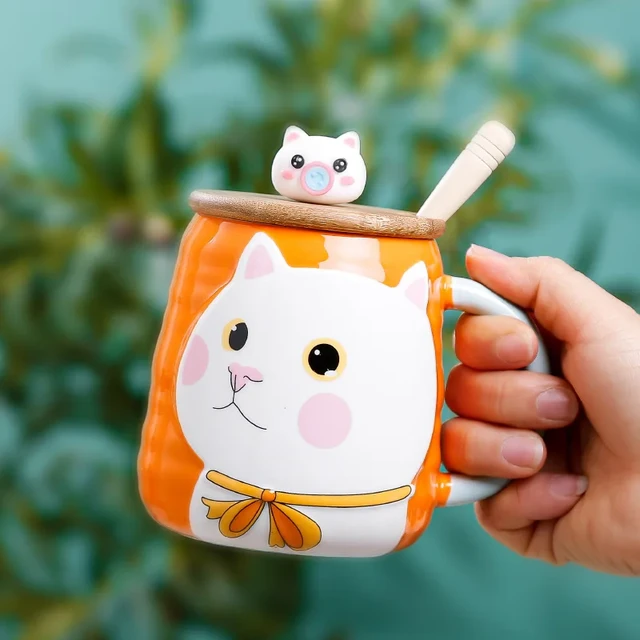 Taza dibujos gatos