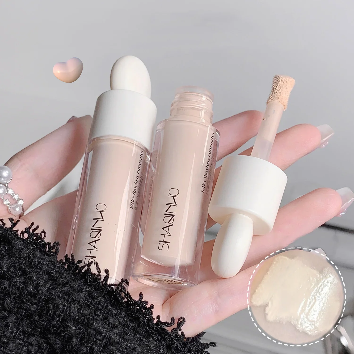 3 Colors Silky Traceless Concealer Cover Acne Marks Spots Scarring Dark Eye Circles Face Whitening Concealer Brightening Skin 6