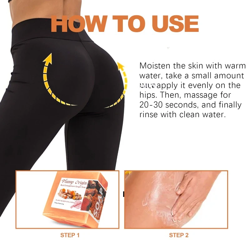 Body Whitening Soap Hand Soap Turmeric Soap Kojic Acid Soap Sulfur Soap Sea Salt Soap Buttock Enlargement Soap Butt hip Lift Up Firming cleaning soap slimming Hip Growth Tighten Shaping Sexy Body Care For Women