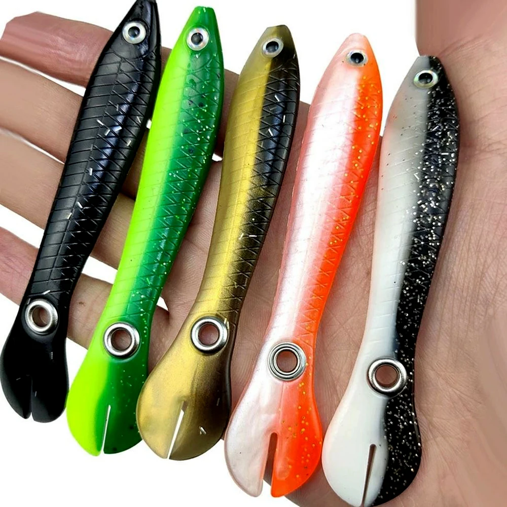 Ghotda Crazy Fishing Lures 100mm/5pcs Soft Lure with Hook Fishing Lures  Shrimp Lobster Soft Silicone Lure Fishing Lures