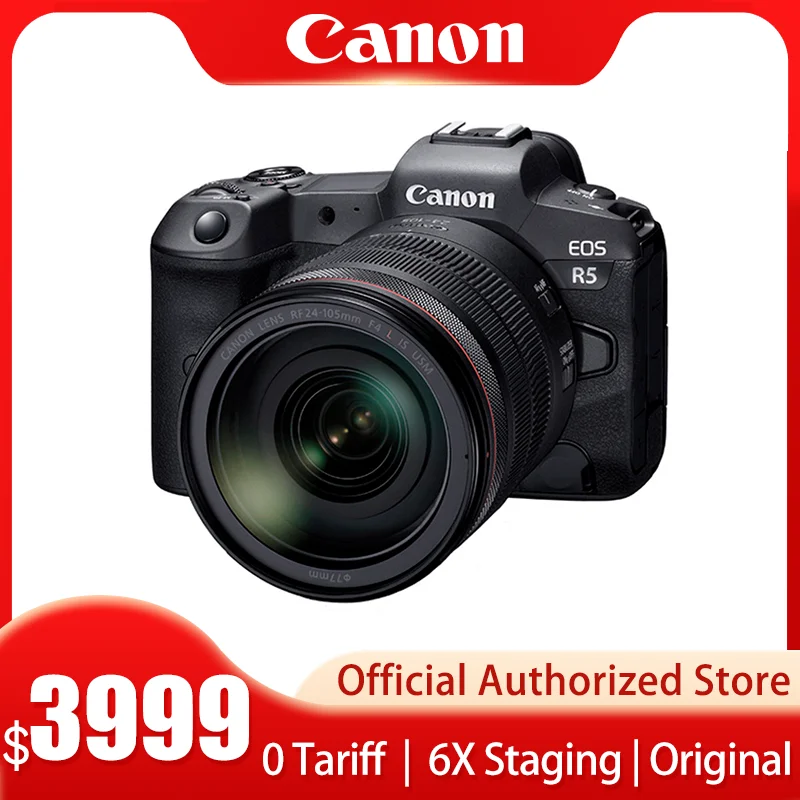 Камера Canon EOS R5 полнокадровая беззеркальная камера цифровая Профессиональная