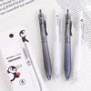 4pcs Black Ink Gel Pen，Penguin Pattern Design with Metal Clip, Smooth Writing, Durable and Comfortable for Office and Study Use 4