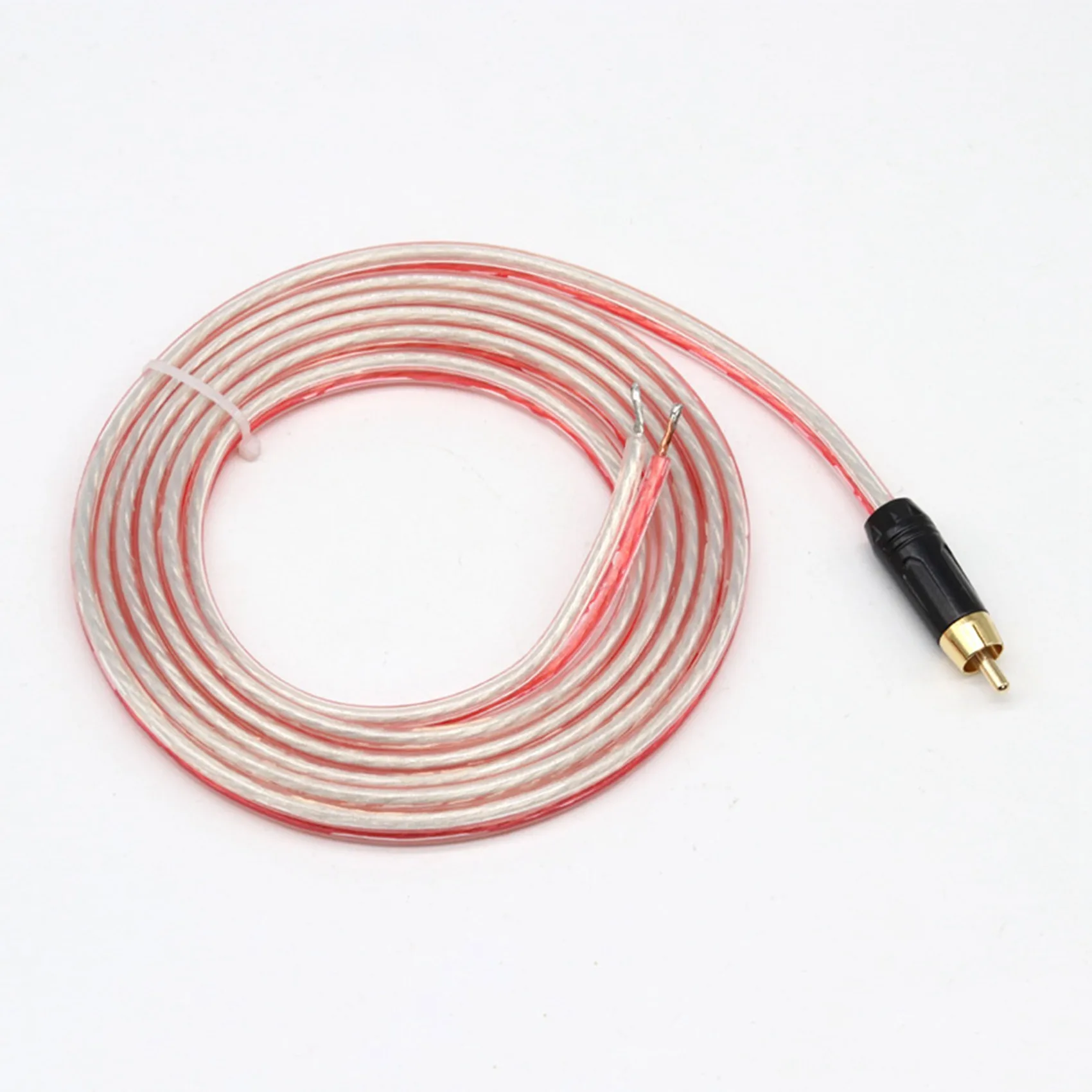 Replacement Repair Speaker Bare Wire Cable 5Ft with RCA Plug to Stripped Ends speaker wire cable