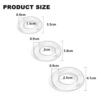 Male 6pcs 1 set Silicone Penis lock Cock Ring bondage Erection Delay Ejaculation Reusable Enlargement ball stretcher Sex Toy Men 5