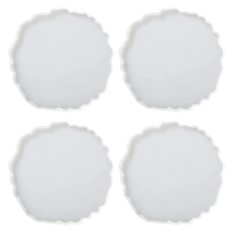 

MXME 4 Pcs Geometry Mug Pad Resin Casting Silicone Mold Crystal Mold
