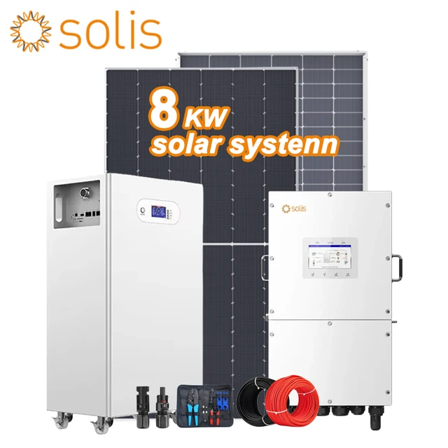 Système d'énergie solaire hybride domestique, pack complet 8 kW 8000 W 20 kW 30 kW, système d'énergie solaire hors réseau avec batterie au lithium 1