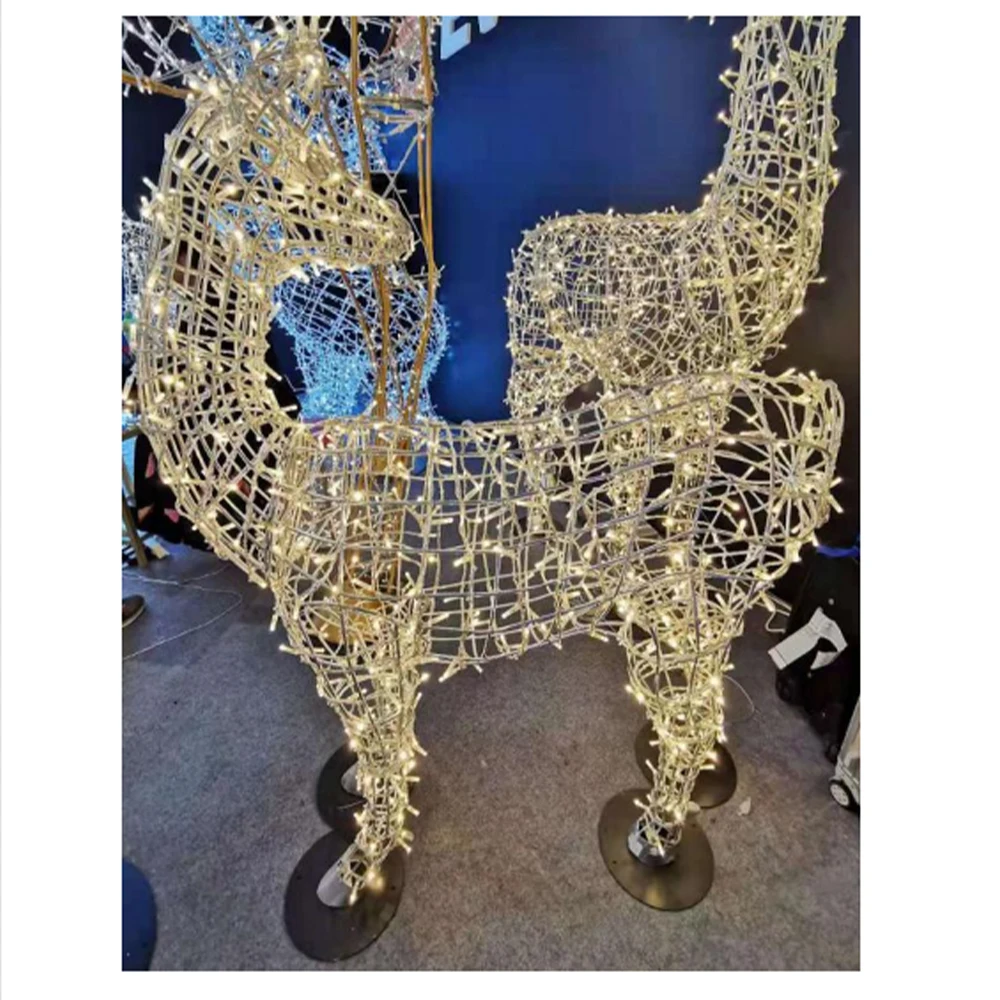 

Giant Holiday Lighting Led 3d Deer Sculpture Motif Light large outdoor christmas decoration