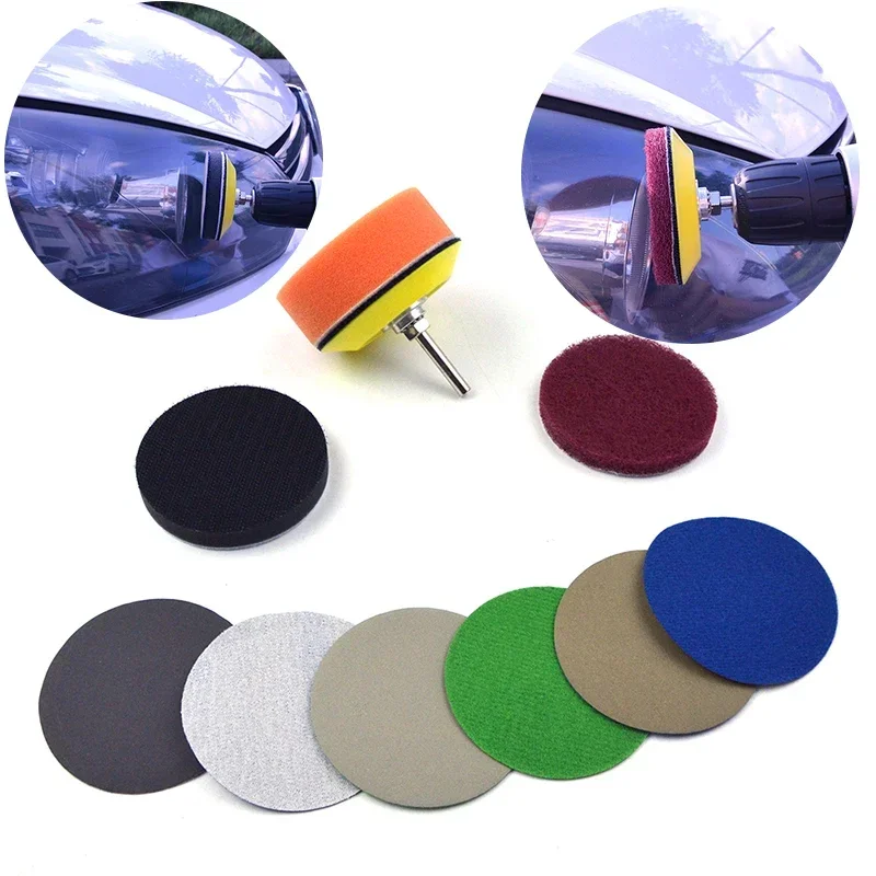 19 PCS Sandpaper Automotive Polishing Tool Parts Set Headlight Repaire Kit Workshop Equipment Car Wash Accessories Abrasive Tool