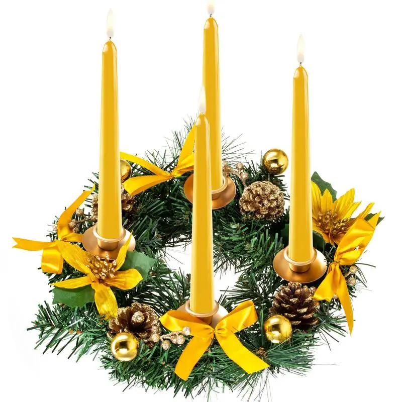 

Advent Wreath Ring Candle Holders For Centerpieces Ribbon Christmas Advent Wreath For Advent Calendar Season Candle Holder