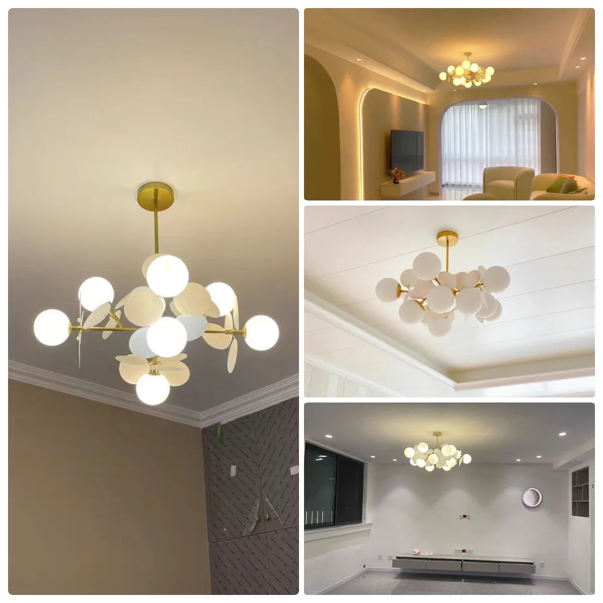 Modern Luxury Nordic Chandeliers Glass Ball Children's Bedroom Living Dining Room Colorful Home Decor Hanging Lightings pendant lights pendant lamp chandelier lighting rope pendant lamp